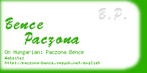 bence paczona business card